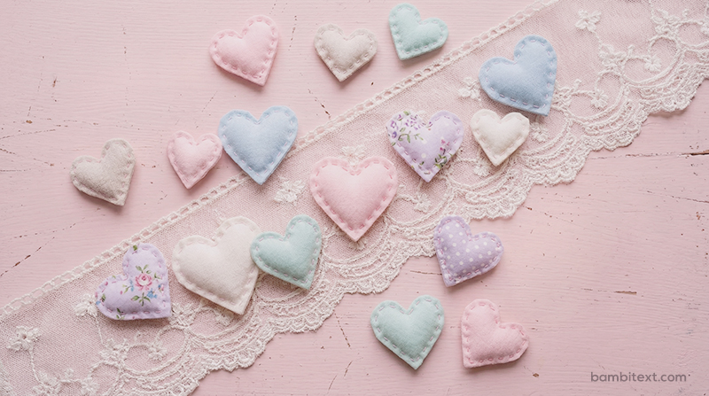 felt hearts