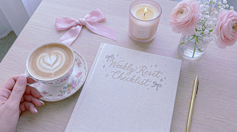 weekly reset girly planner